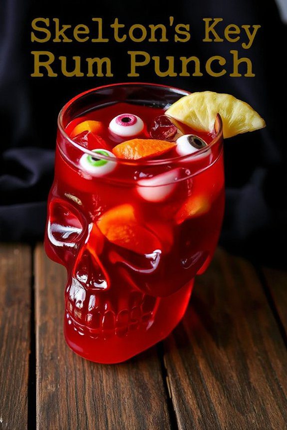spooky halloween rum cocktail