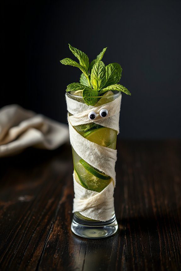 spooky mojito halloween cocktail