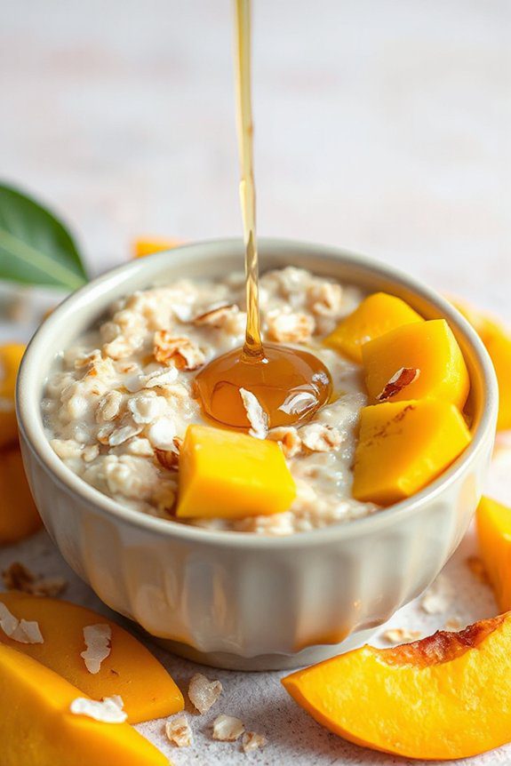 tropical mango coconut oatmeal