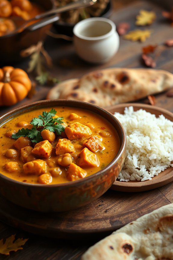vegetarian pumpkin chickpea curry