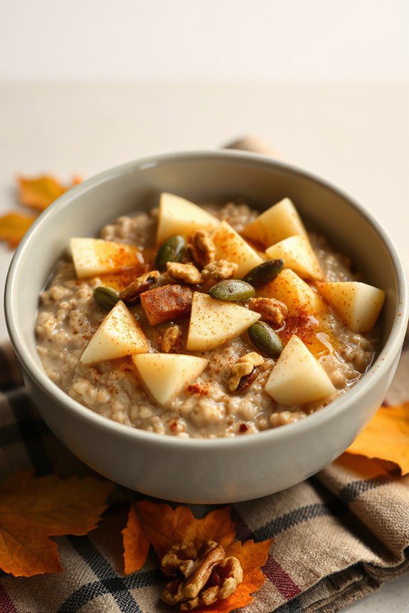 warm apple cinnamon oatmeal