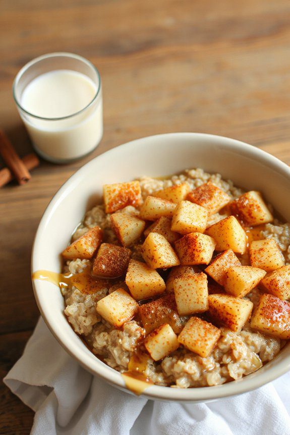 warm comforting apple oatmeal