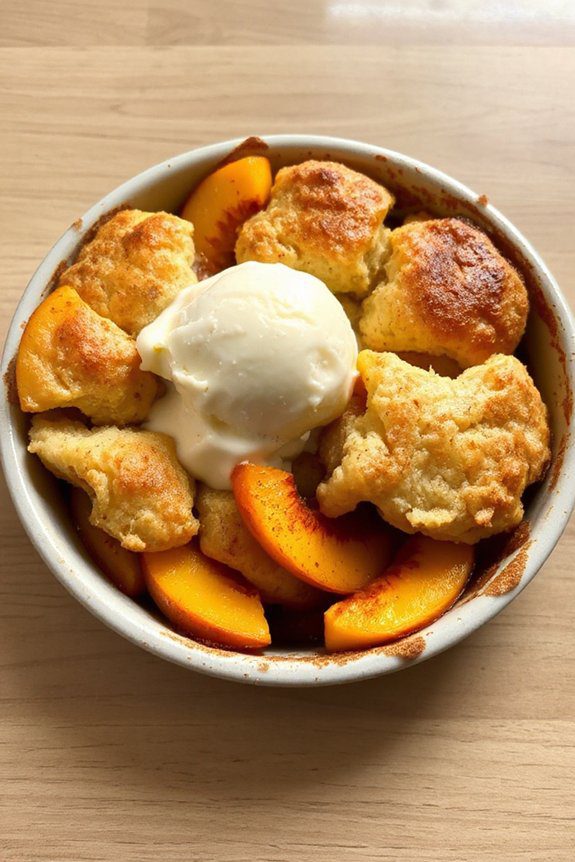 warm peach dessert delight