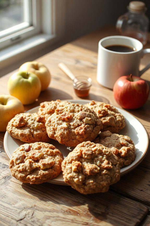 wholesome apple oatmeal cookies
