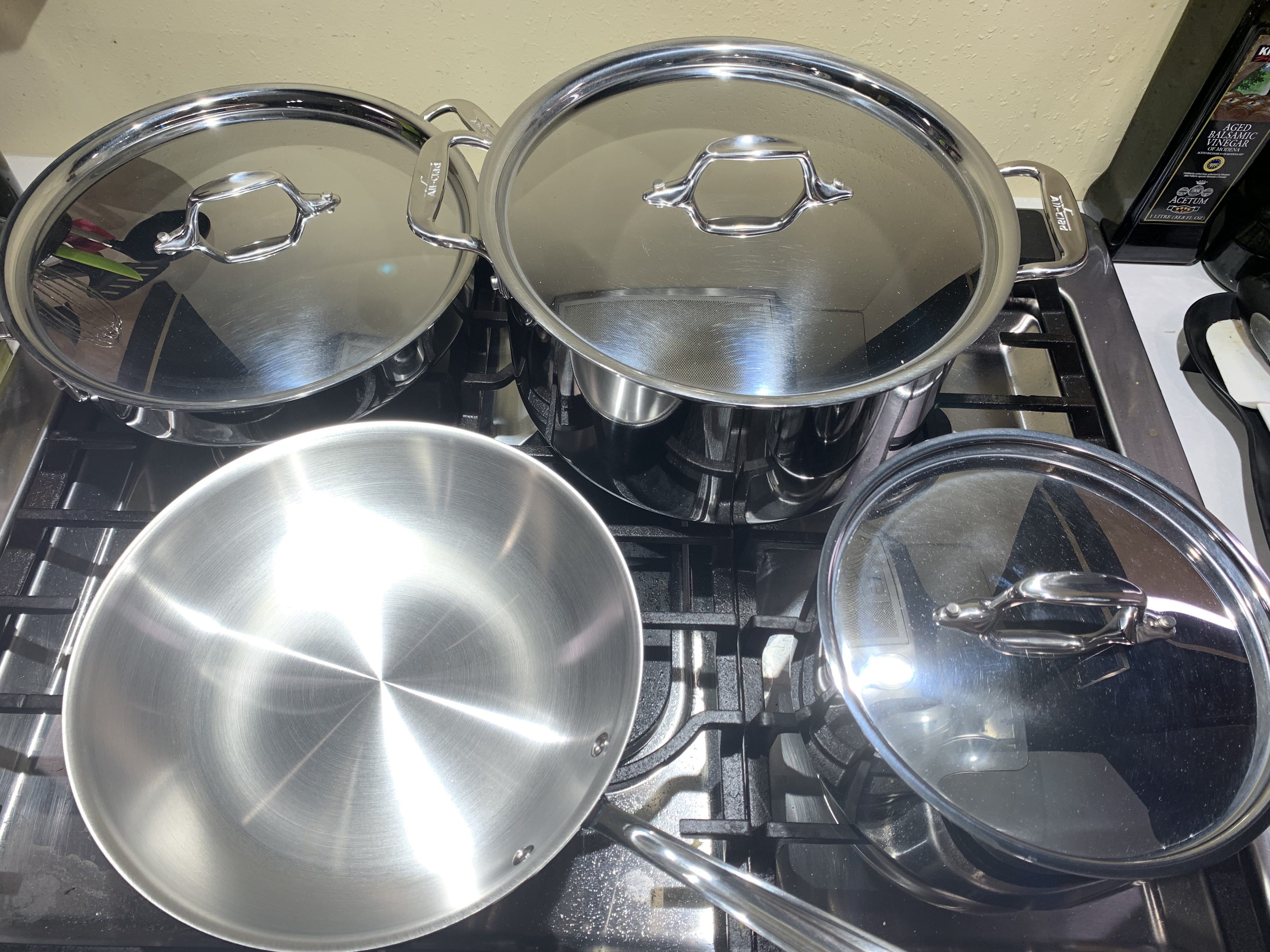 All-Clad D3 Stainless Steel 7 Piece Cookware Set- Made in USA- Includes Frying Pans, Saucepan, Sautépan, Stockpot - Professional Grade - Oven Safe & Induction Compatible customer photo 2