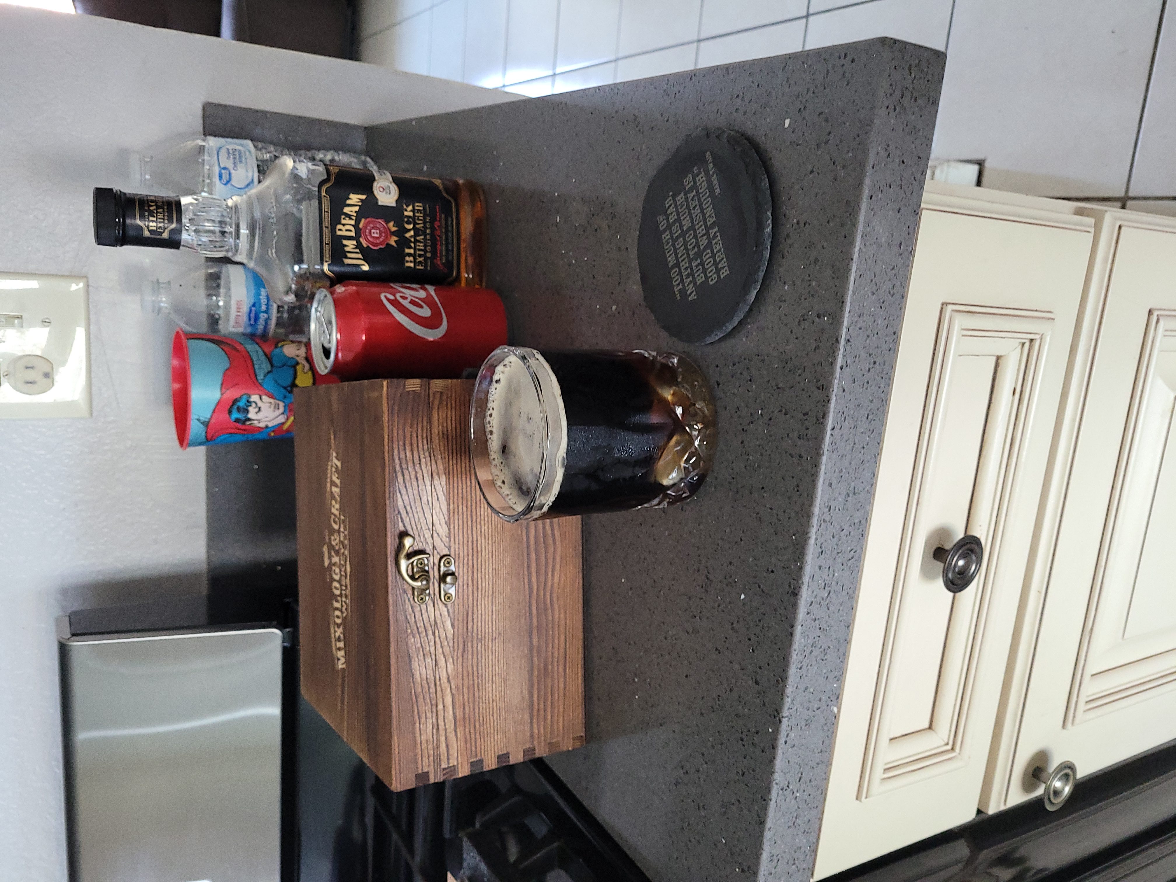 Mixology & Craft Whiskey Stones Gift Set: with Two 10oz Lead-Free Crystal Whiskey Glasses, 8 Whiskey Stones with Velvet Bag, 2 Slate Coasters & Recipe Cards in Wooden Crate | Great customer photo 1