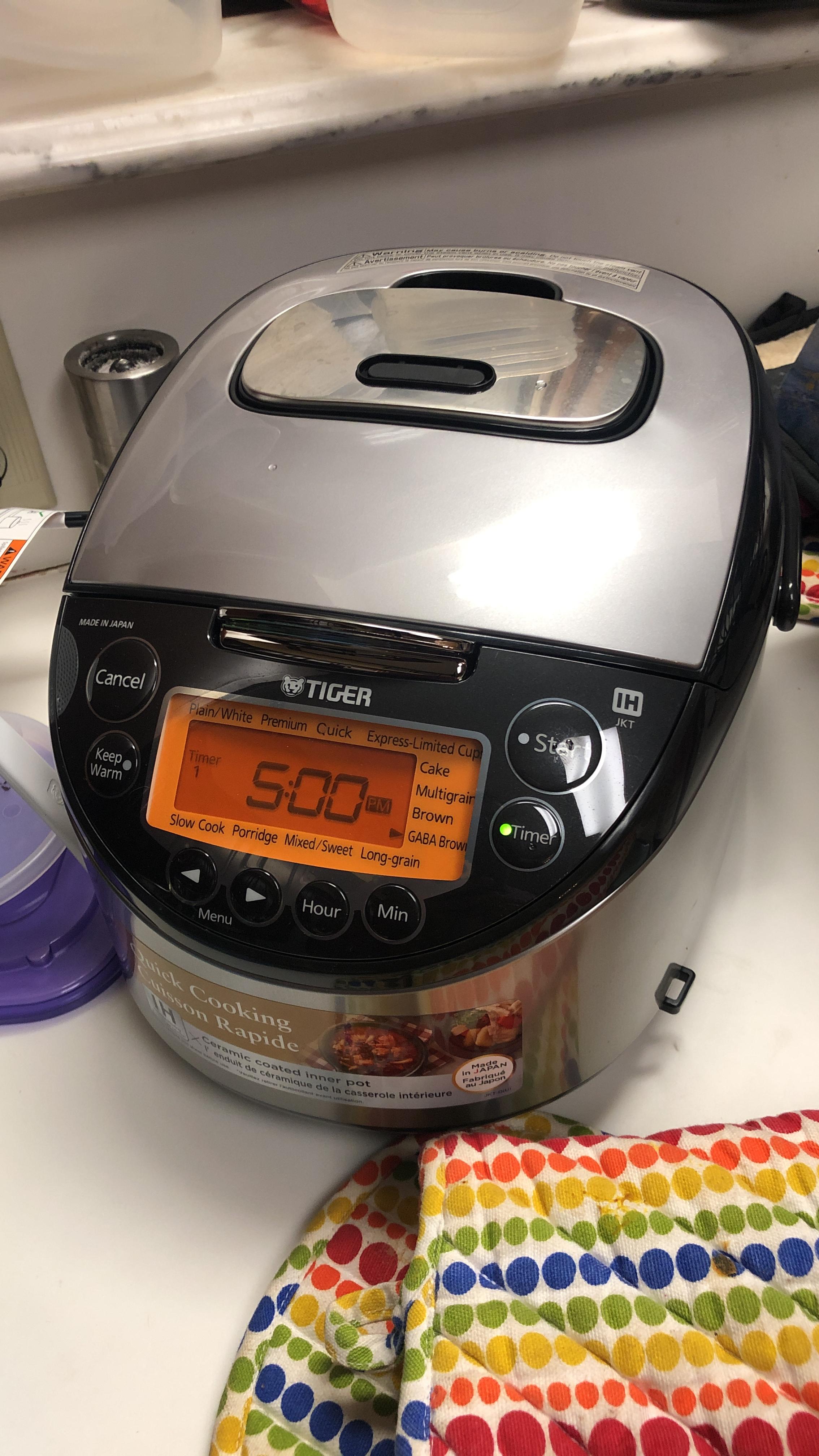 Tiger JKT-D10U 5.5 Cup IH Rice Cooker, 12 Menu Settings, Ceramic Pot, Silver customer photo 2