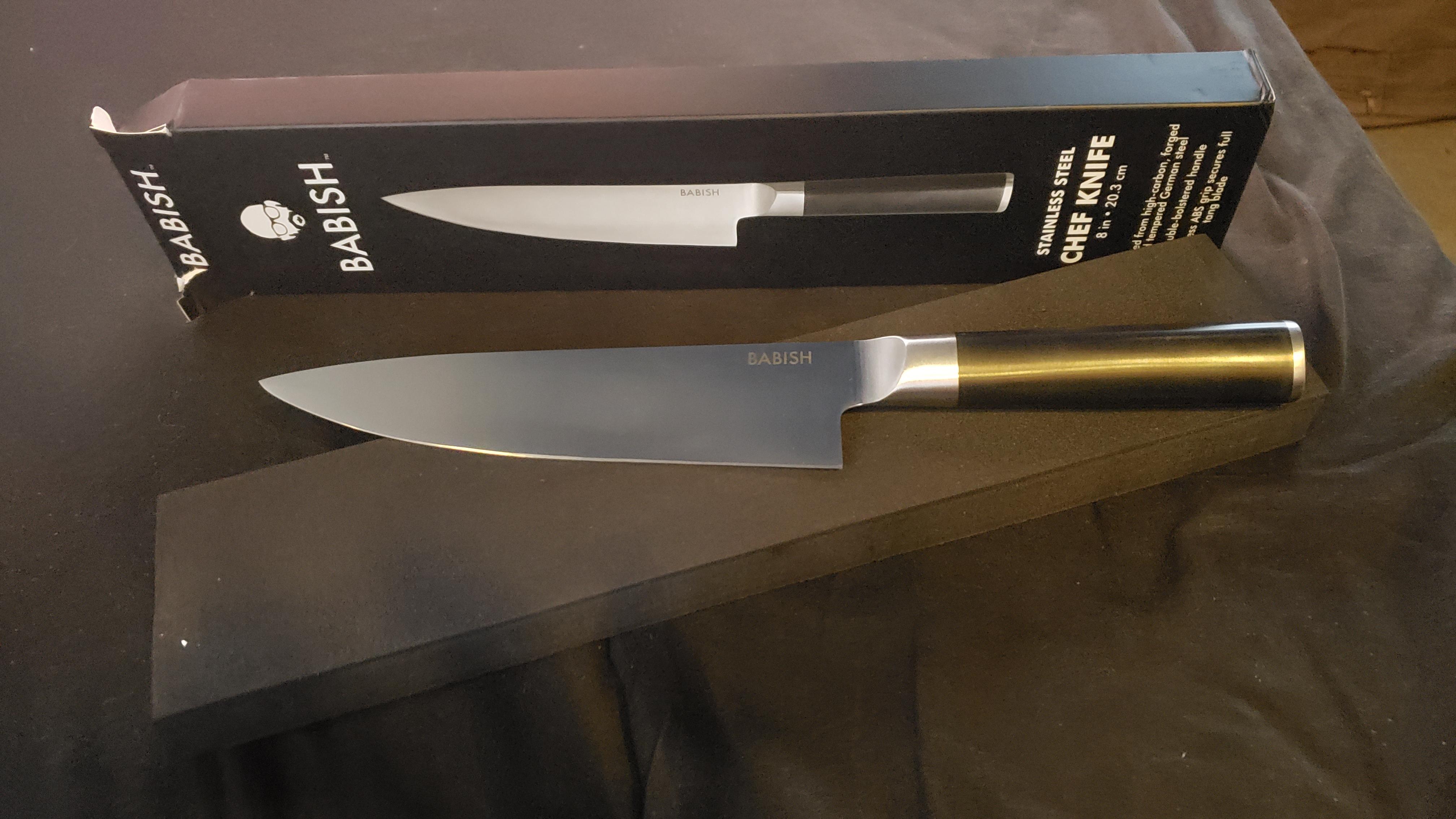 Babish 8-Inch Chef Knife - High-Carbon German 1.4116 Steel Kitchen Knife - Professional Cutlery for Precise Slicing and Chopping customer photo 2