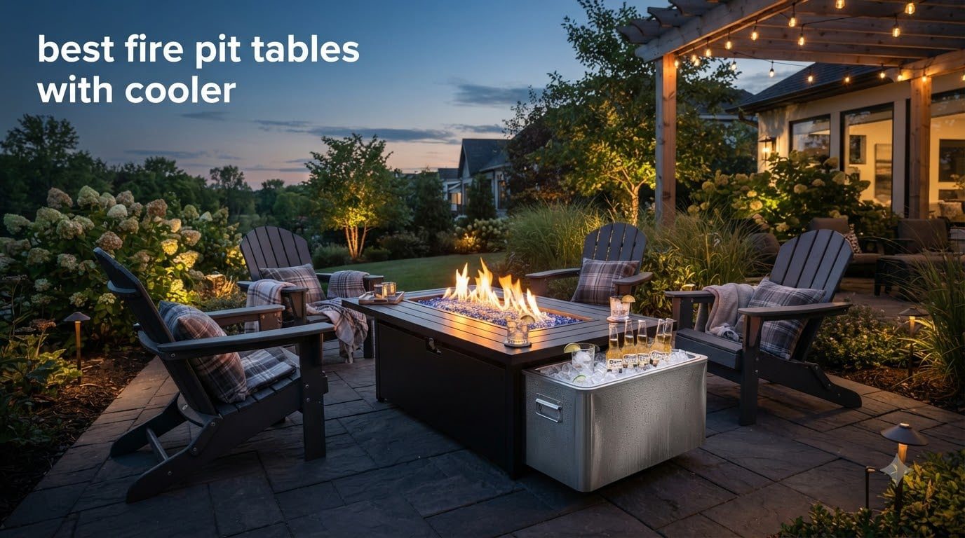 best fire pit tables with cooler