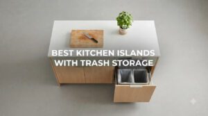 best kitchen islands with trash storage