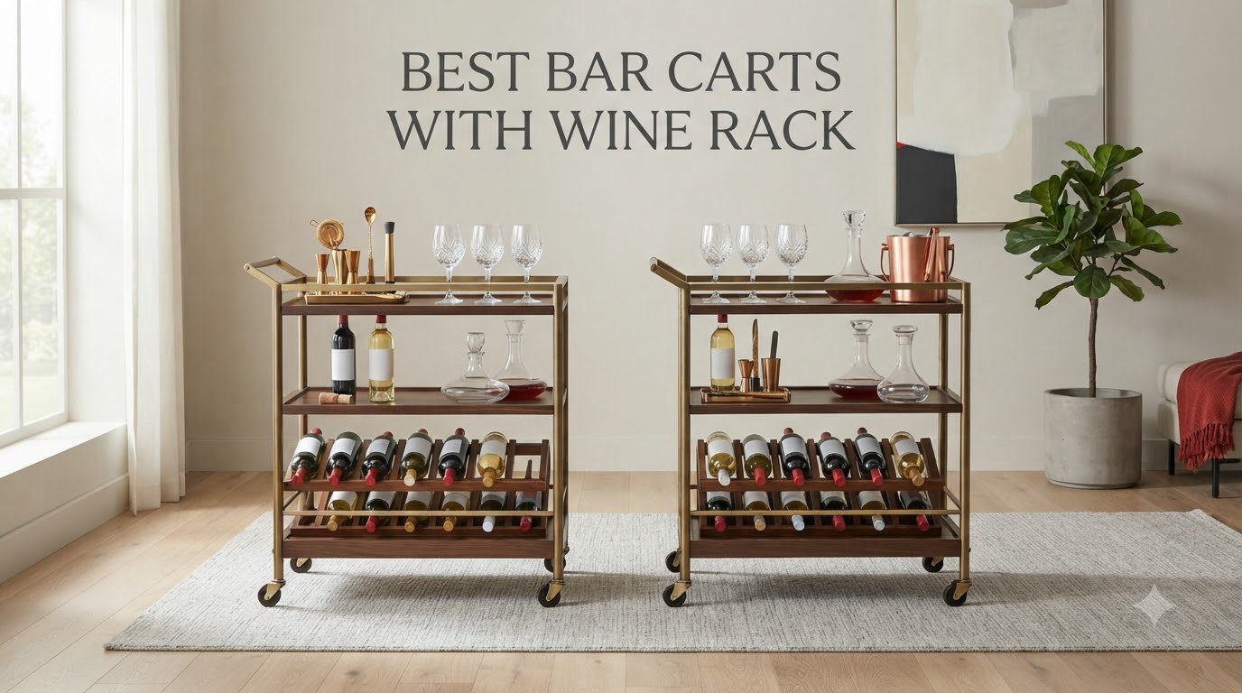 best bar carts with wine rack