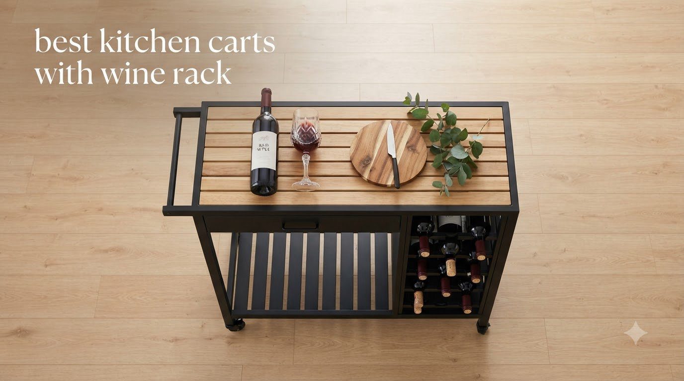 best kitchen carts with wine rack
