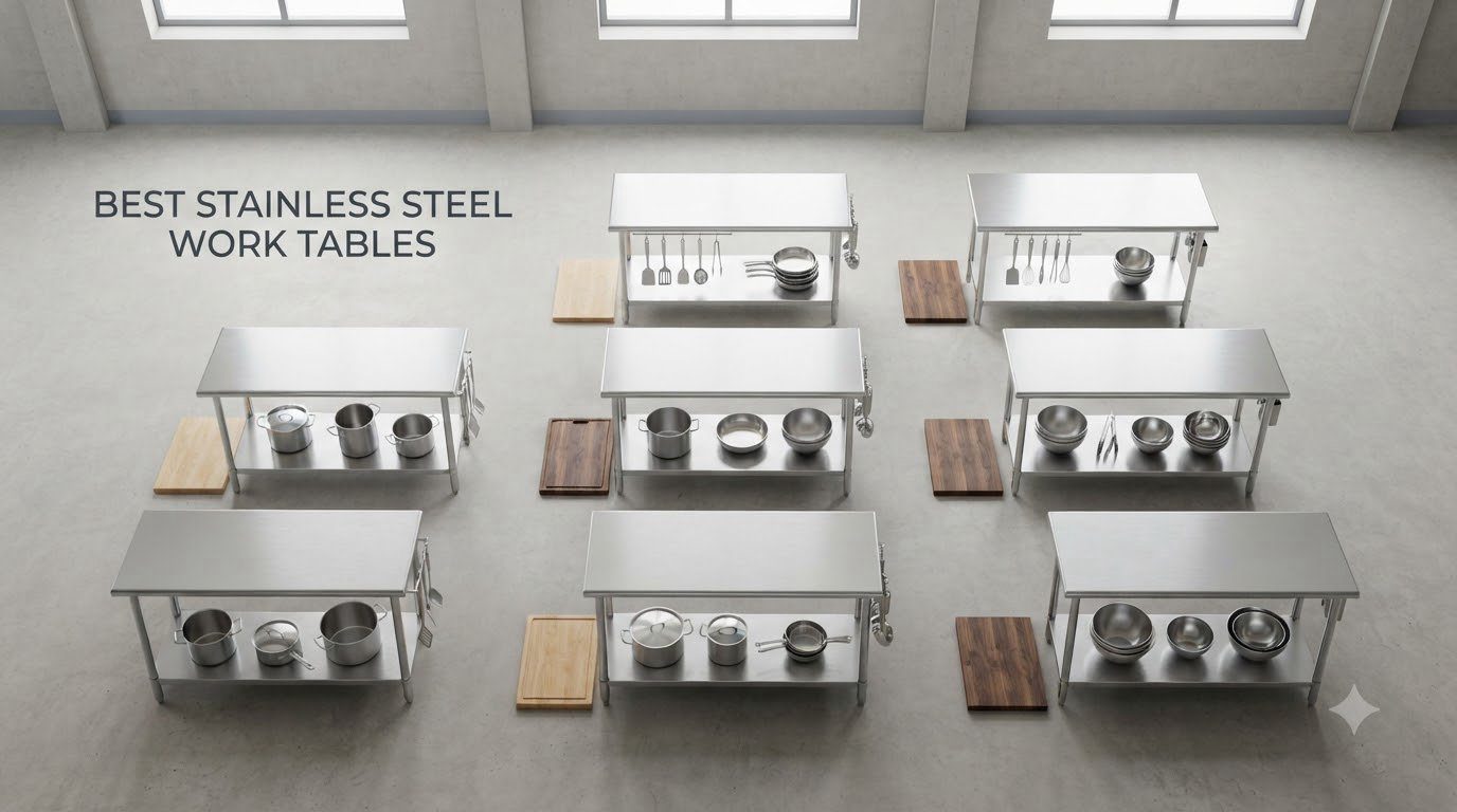best stainless steel work tables