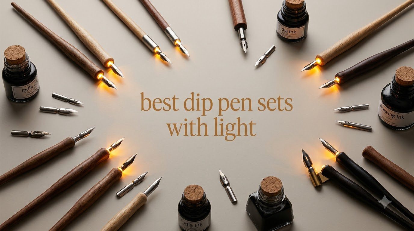 best dip pen sets with light