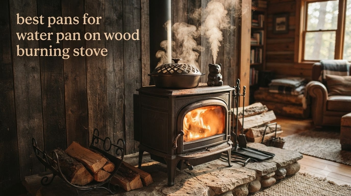 best pans for water pan on wood burning stove