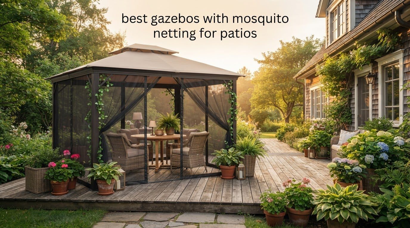 best gazebos with mosquito netting for patios