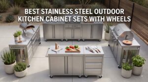 best stainless steel outdoor kitchen cabinet sets with wheels