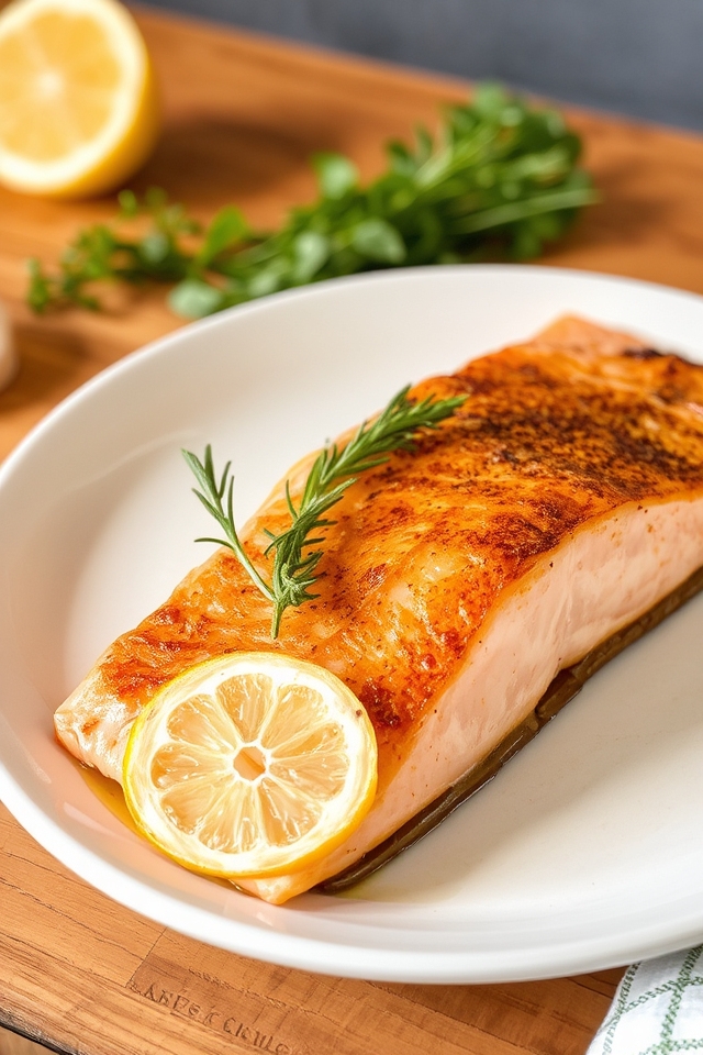 baked salmon family dish
