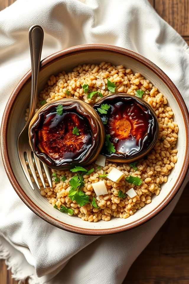 balsamic farro mushroom dish