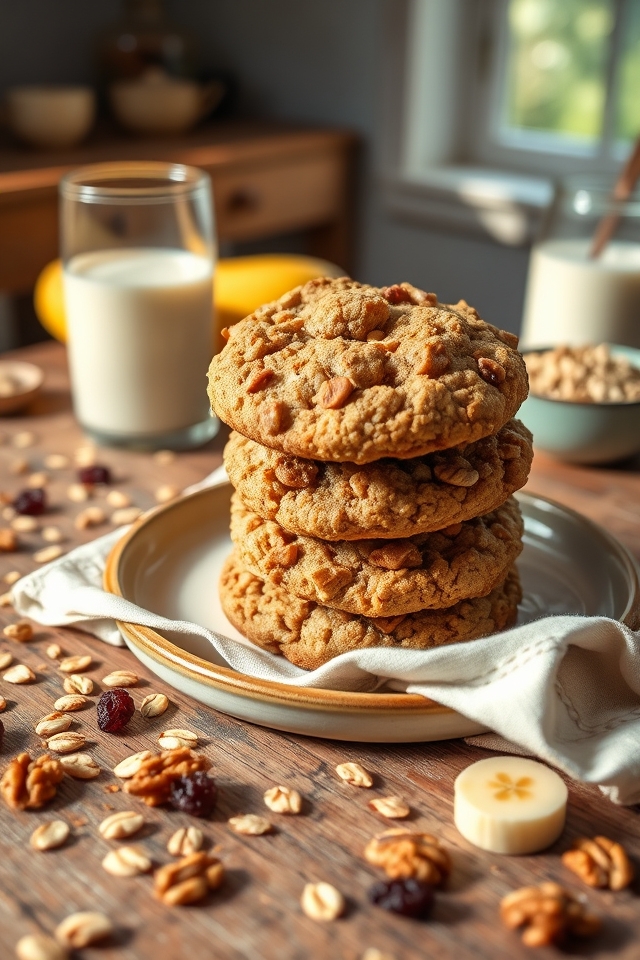 banana oatmeal breakfast cookies