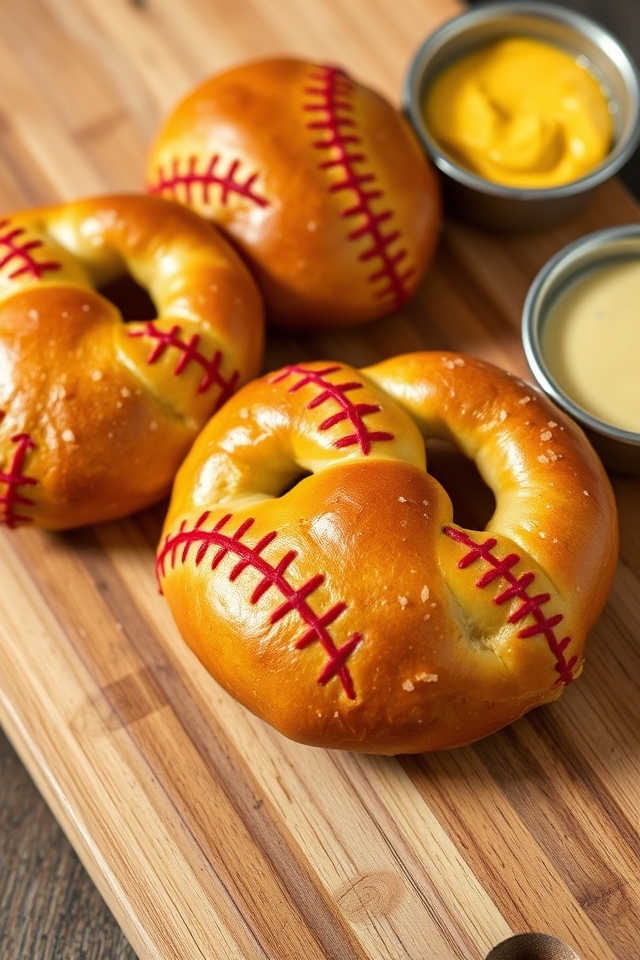 baseball shaped soft pretzels