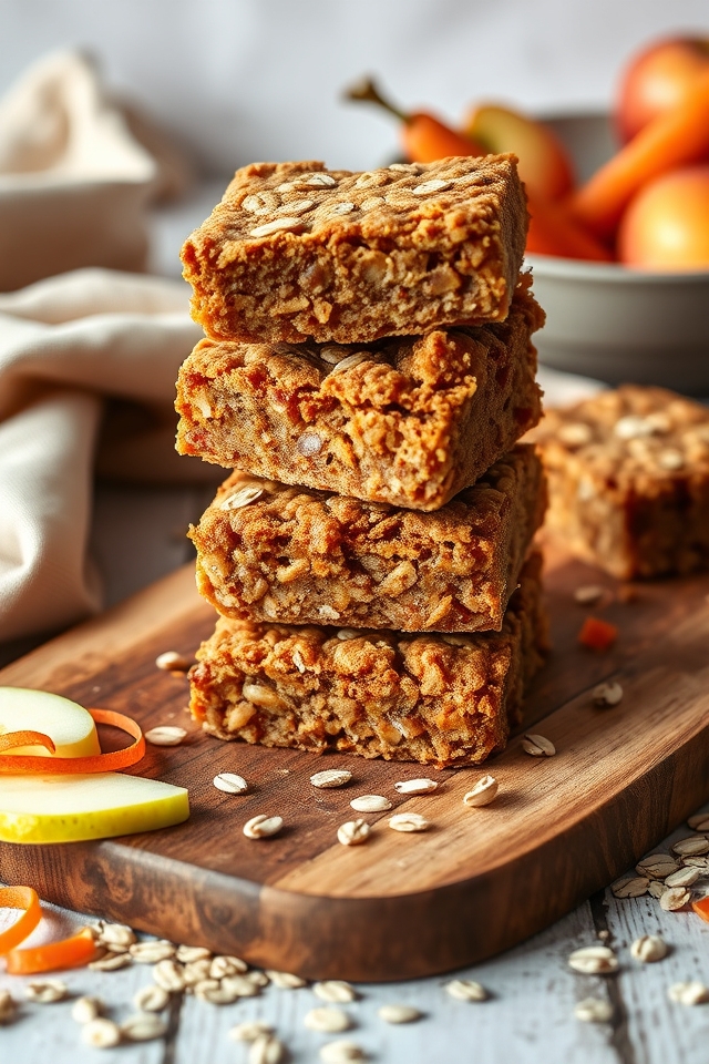 carrot apple oat bars