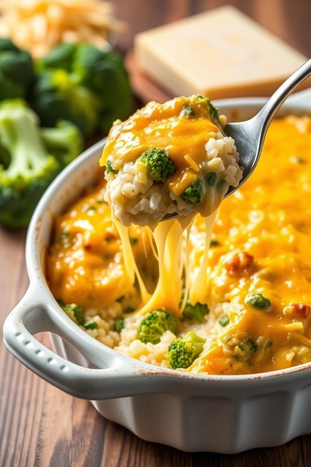 cheesy broccoli rice casserole