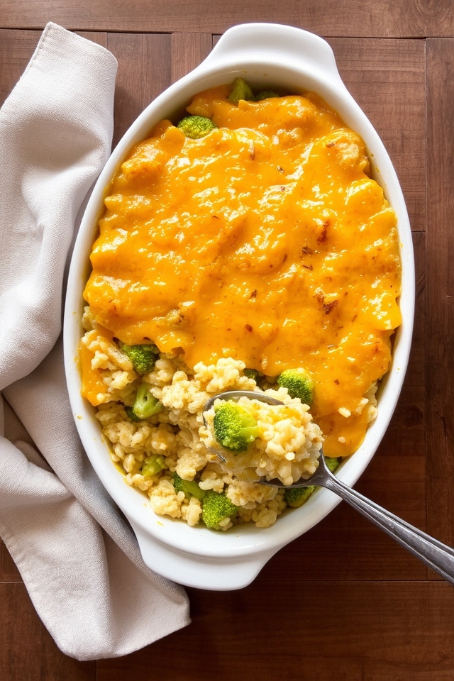 cheesy broccoli rice casserole