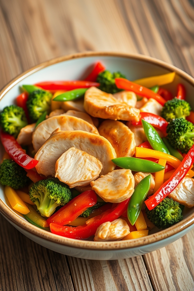chicken and vegetable stir fry