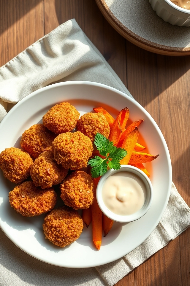 chicken nuggets sweet potatoes