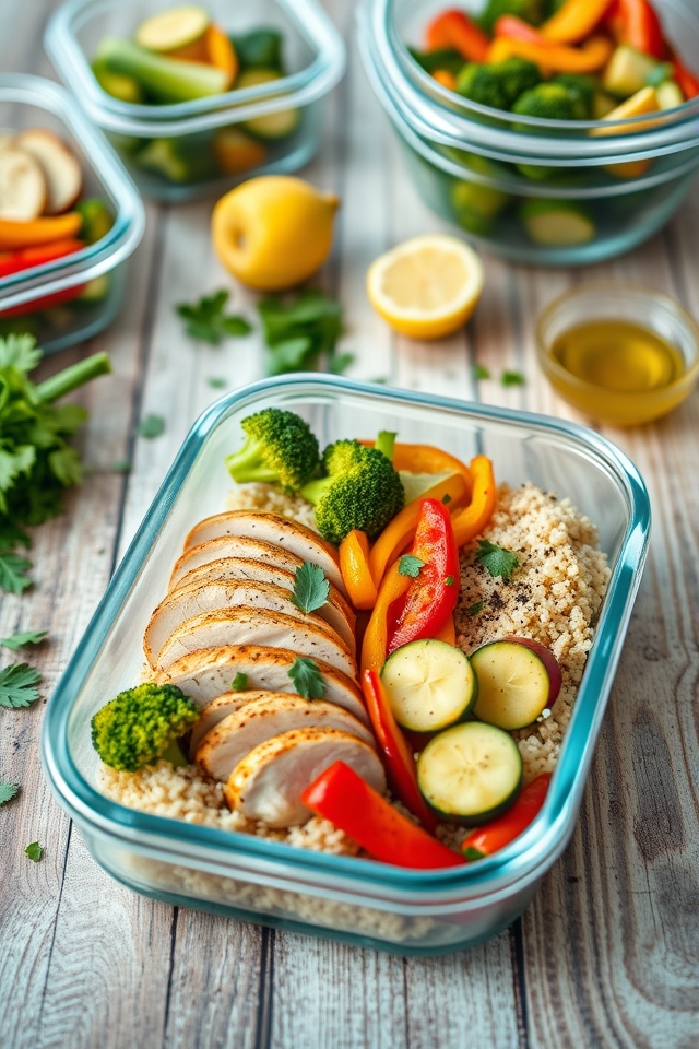chicken vegetable protein prep