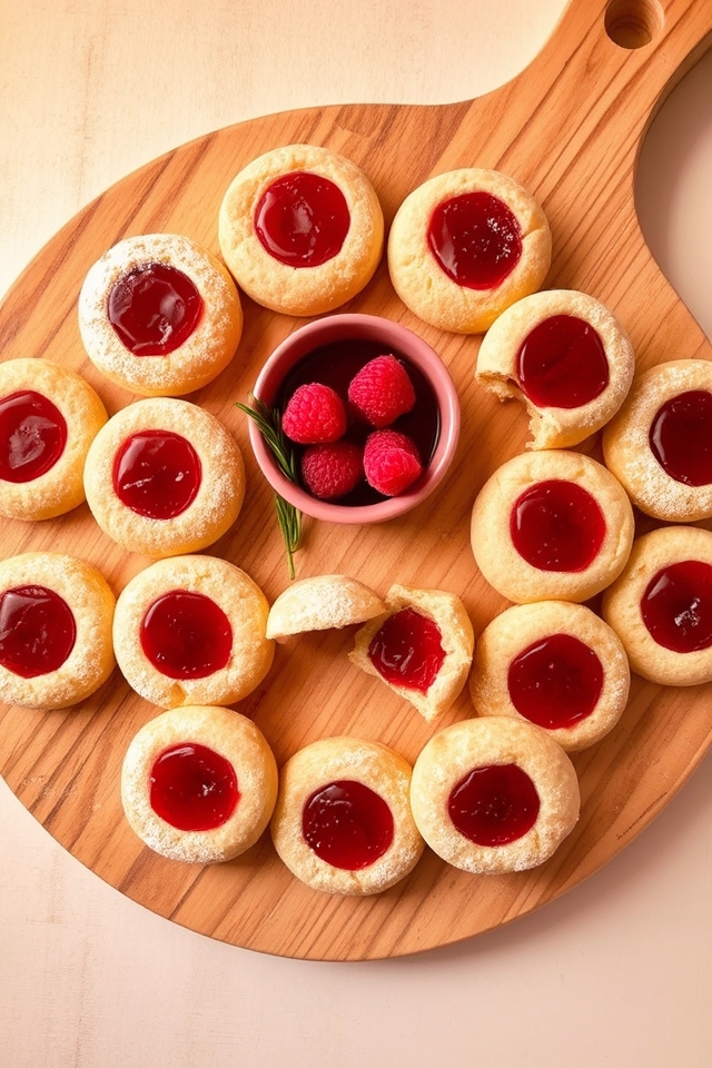classic raspberry jam cookies