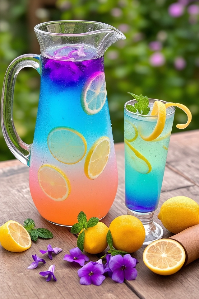 color changing floral antioxidant lemonade