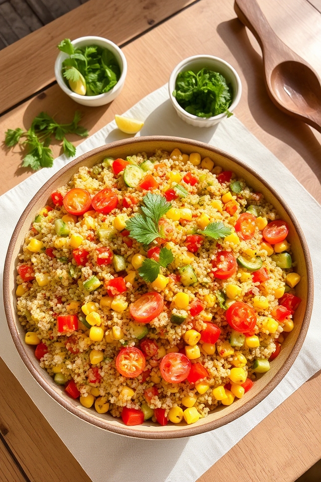 colorful quinoa veggie salad
