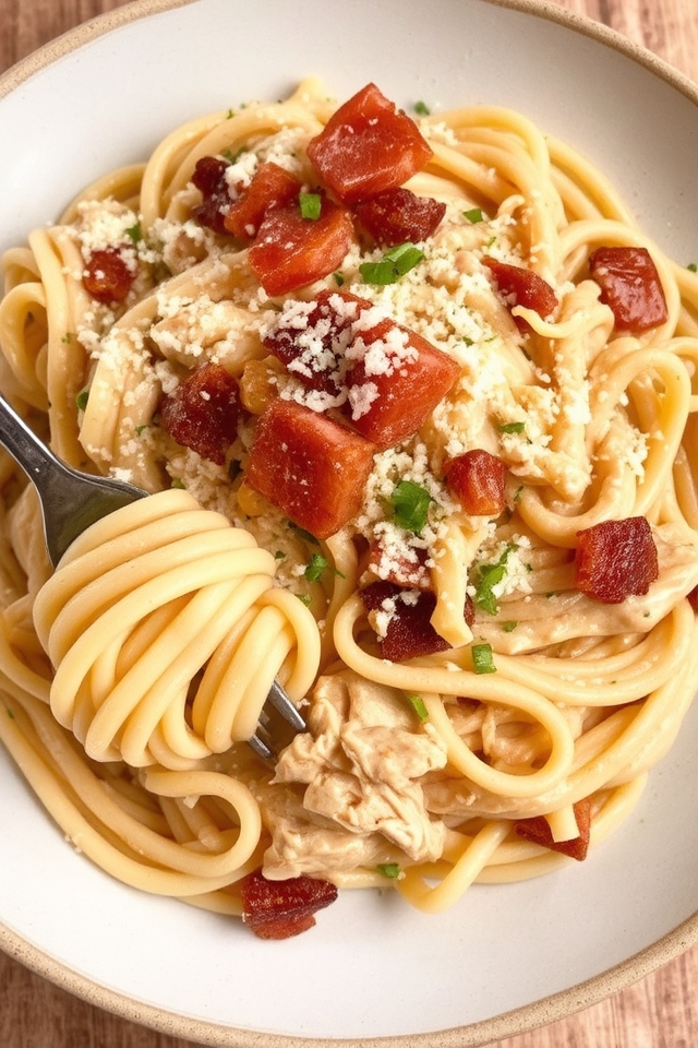 creamy chicken pasta dish