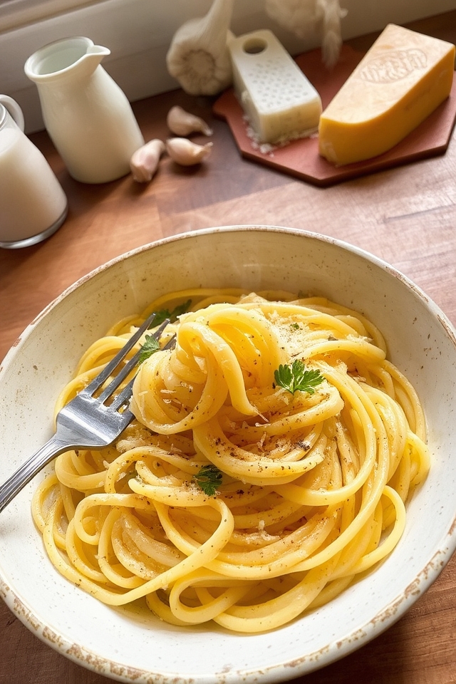 creamy garlic parmesan pasta
