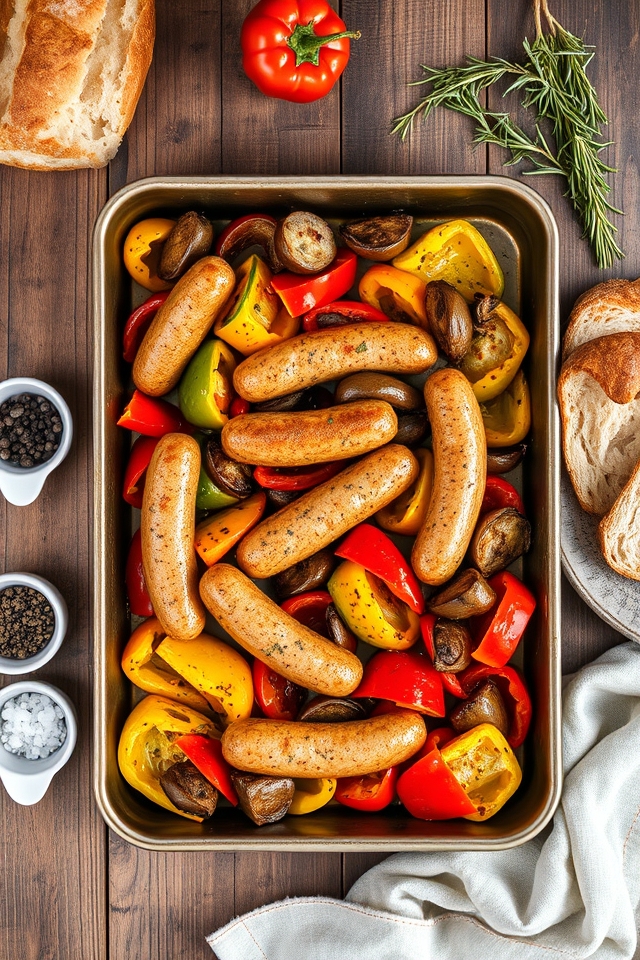 easy sausage pepper bake