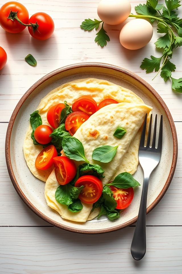 egg whites vegetable omelette