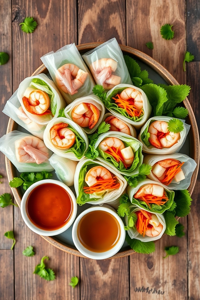 fresh vietnamese rice rolls