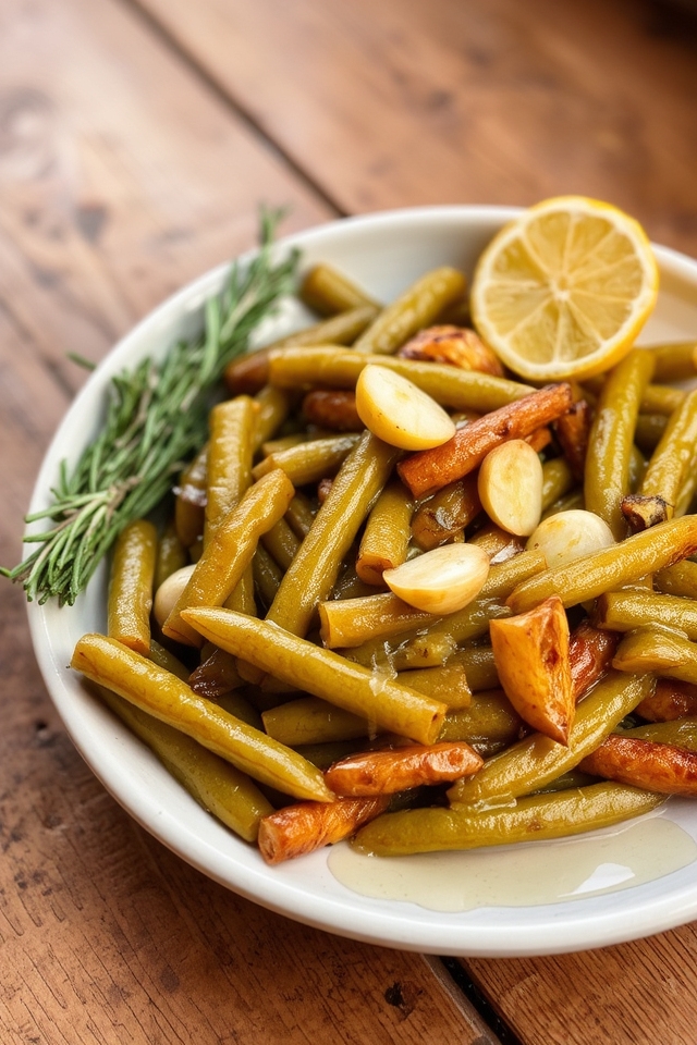 garlic lemon butter beans