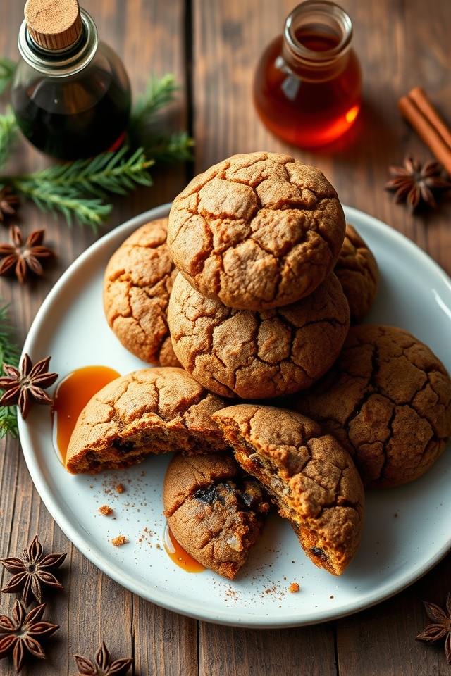 ginger molasses maple cookies