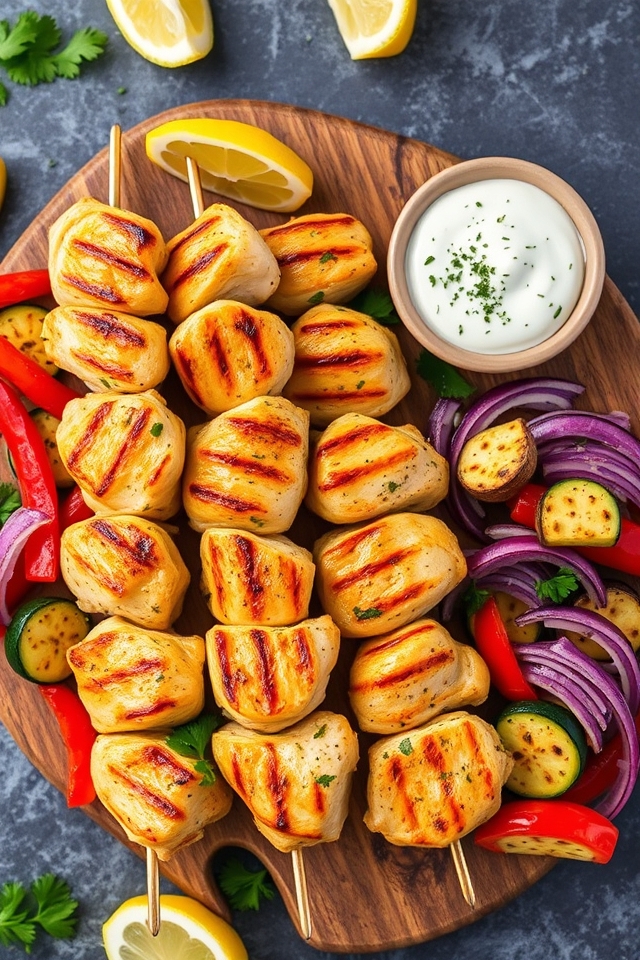 greek yogurt chicken skewers