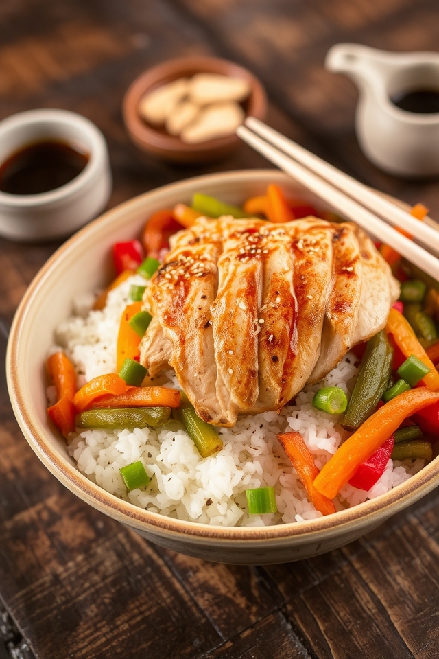 grilled chicken rice bowl