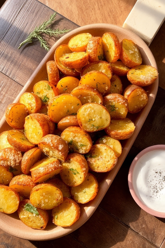 herb crusted roasted potatoes