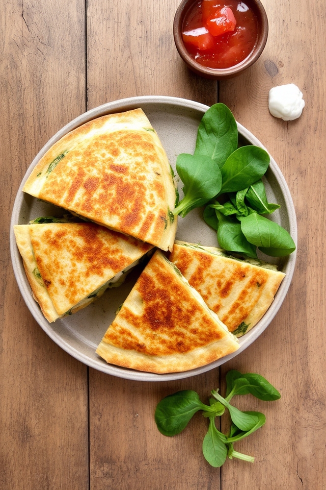 lean turkey spinach quesadillas
