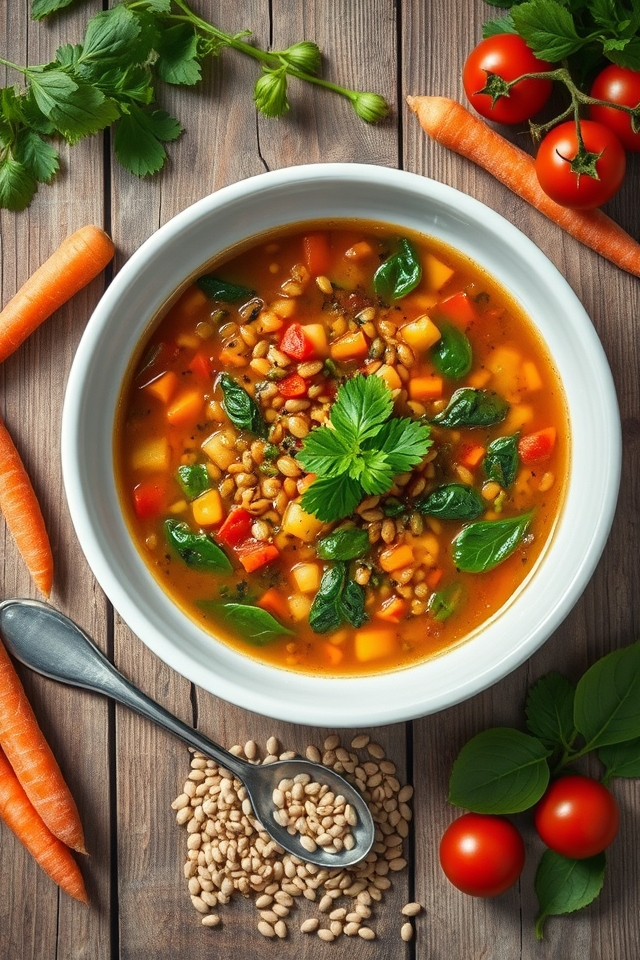lentils carrots hearty broth