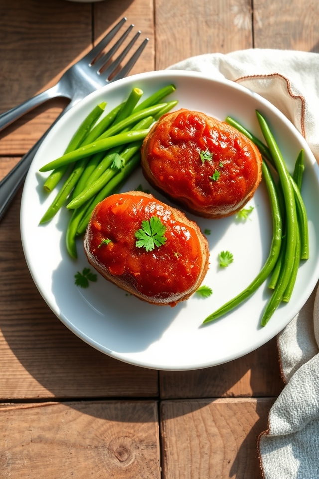 meatloaf with green beans
