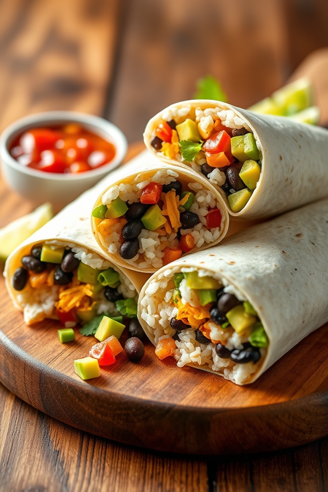 mexican vegetarian wrap dish