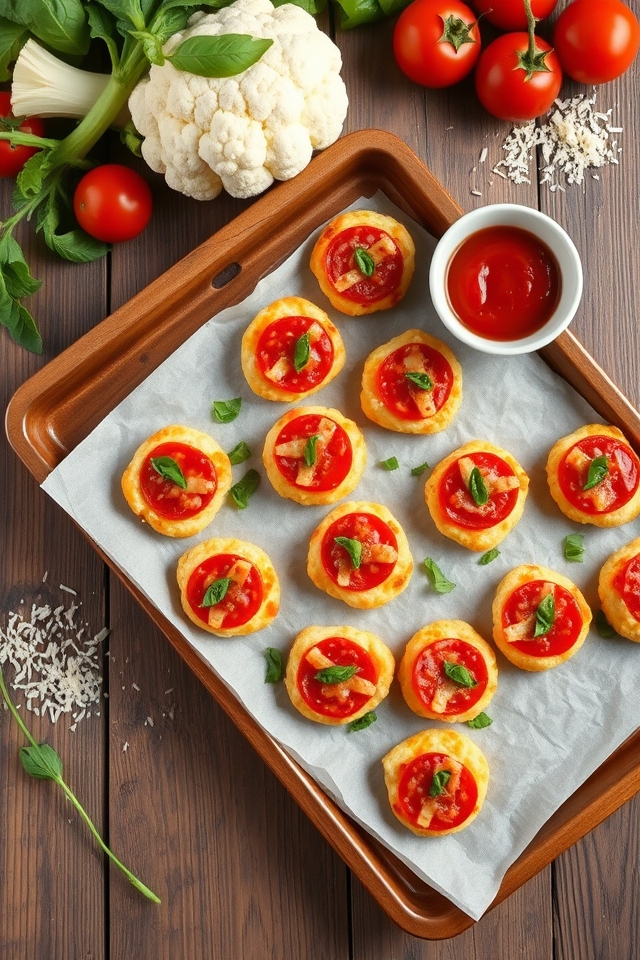 mini veggie pizza bites