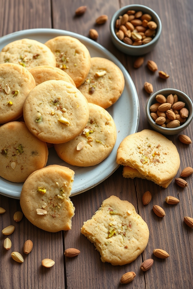 pistachio spiced buttery cookies
